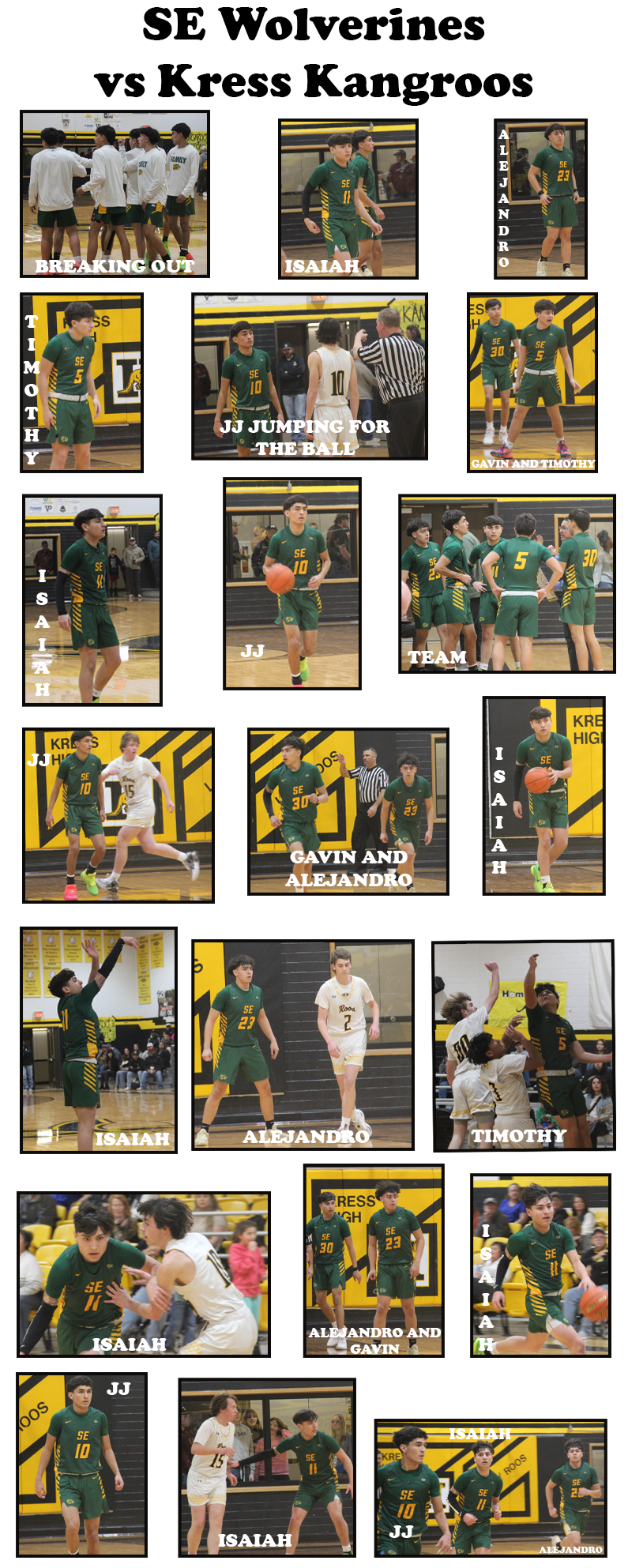 SpringlakeEarth High School SE Wolverines vs Kress Kangaroos